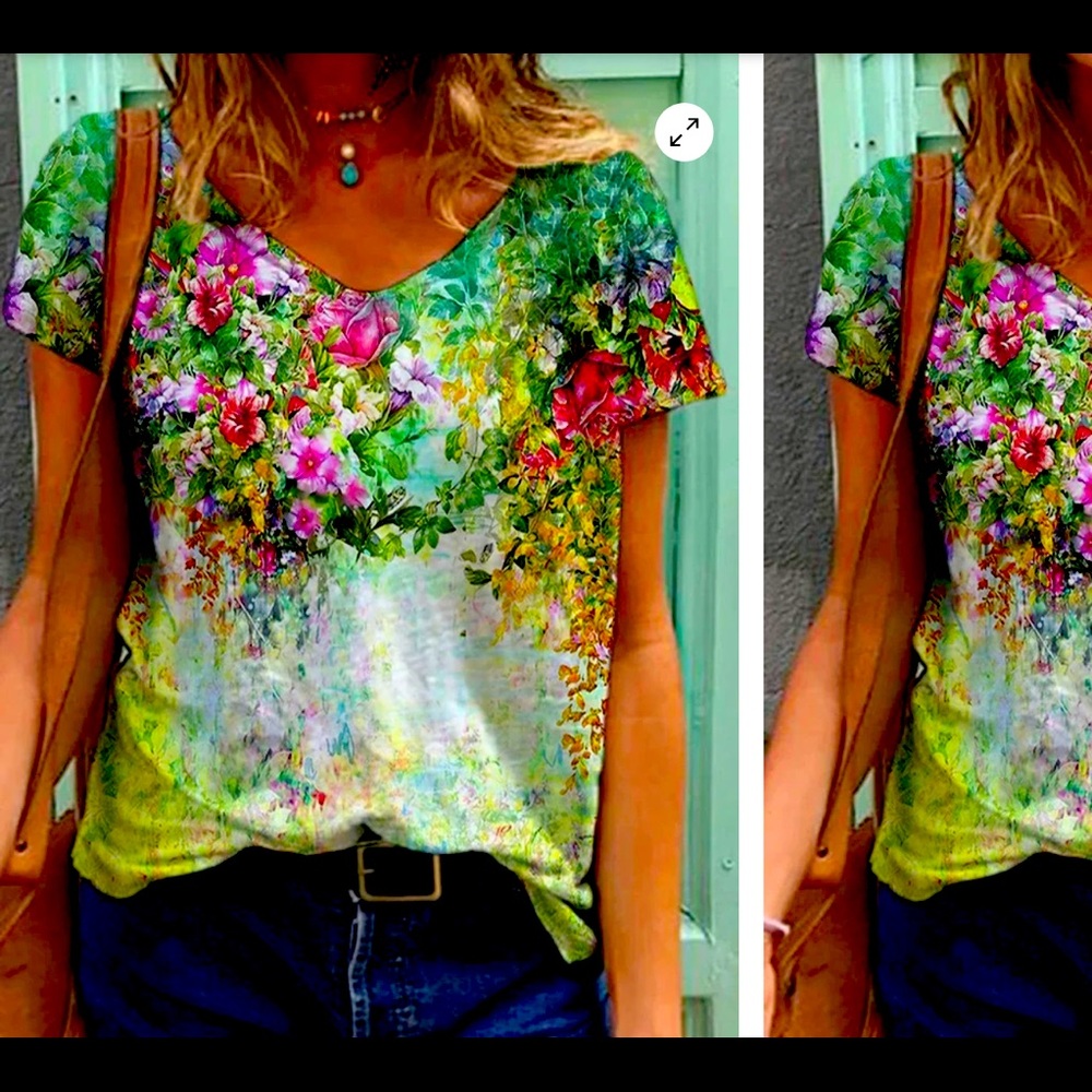 BRAND NEW and Absolutely Gorgeous Hand-Painted T-shirt